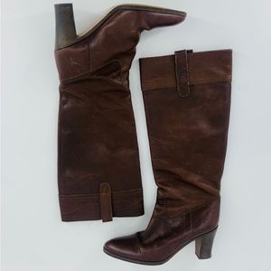 J. CREW 90s Holden Brown Leather Tall Riding Boots